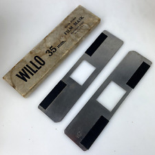 MÁSCARA DE FILME WILLO 35mm forma de livro negativo sala escura câmera de aço inoxidável vintage, usado comprar usado  Enviando para Brazil