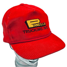 Chapéu Panella Trucking Inc veludo vermelho zíper traseiro por Otto Cap comprar usado  Enviando para Brazil
