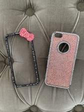 Lote de 2 capas de celular iphone 5/5S/SE Claires brilhantes enfeitadas com joias comprar usado  Enviando para Brazil