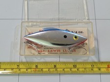 Isca de pesca vintage Bill Lewis Rat L Trap Magnum Trap cromada azul com CAIXA comprar usado  Enviando para Brazil