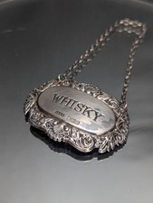 Etiqueta decantadora de uísque prata vintage Hallmarked Birmingham 1983 comprar usado  Enviando para Brazil