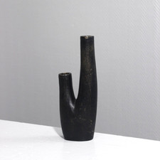 Bougeoir double en fonte laiton patinée design brutaliste organique 1970s, usado comprar usado  Enviando para Brazil