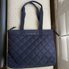 Bolsa de ombro feminina Tommy Hilfiger bolsa de compras acolchoada azul marinho comprar usado  Enviando para Brazil