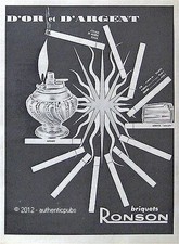 Publicite briquet ronson d'occasion  Cires-lès-Mello