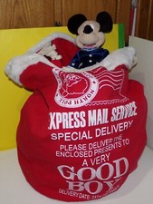 Bolsa de lona Express Mail North Pole Santa's Christmas com cordão 26" x 24" comprar usado  Enviando para Brazil
