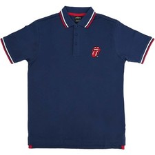 Camisa polo masculina Rolling Stones clássica língua (importação) azul marinho média comprar usado  Enviando para Brazil