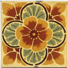 Lareira artes e artesanato azulejo Impasto design floral C1900 comprar usado  Enviando para Brazil