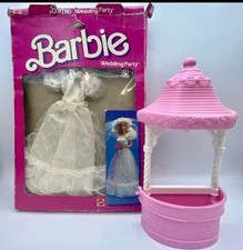 Usado, Vestido de festa de casamento Barbie anos 90 e chuveiro de noiva desejando bem decoração falha comprar usado  Enviando para Brazil