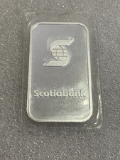 Usado, Raro! Scotiabank 1 onça troy .999 barra de prata fina em plástico original comprar usado  Enviando para Brazil