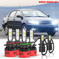 Kit combo de lâmpadas de neblina para faróis de LED de 2 lados para Toyota Corolla 2001-2004 6000K, usado comprar usado  Enviando para Brazil