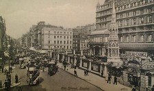 Cartão postal antigo de Londres do Reino Unido início dos anos 1900 raro The Strand Horse Buggy DD ônibus táxi , usado comprar usado  Enviando para Brazil