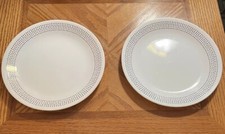 Conjunto de 2 pratos de salada CORELLE Vitrelle padrão ponto preto 8,5", usado comprar usado  Enviando para Brazil