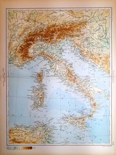 Italia carta geografica usato  Lecco