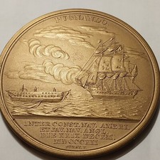 Guerra de 1812 medalla de bronce, William Bainbridge, USN guerra de 1812 segunda mano  Embacar hacia Mexico