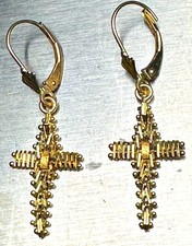 gold cross earrings for sale  Conklin