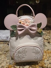 Mini Mochila Disney Minnie Mouse Floral Iluminado Nosso Universo Coroa de Flores Rosa comprar usado  Enviando para Brazil