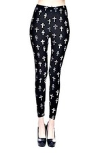 Leggings legging crocifisso usato  Italia