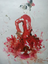 Peinture danseuse flamenco d'occasion  Paris-