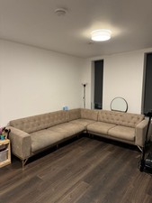 Sofa In Beige Ecksofa Couch Eckcouch Modern Design Greige comprar usado  Enviando para Brazil