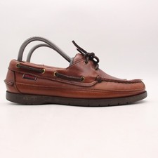 Mocassim de barco Sebago Docksides masculino tamanho 6 M sapatos de couro marrom feitos nos EUA comprar usado  Enviando para Brazil