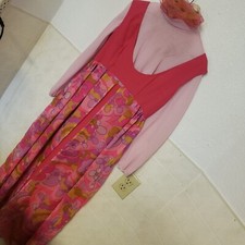 Vestido maxi longo vintage floral mod rosa pequeno-médio década de 1960 psicodélico Barbie Core  comprar usado  Enviando para Brazil