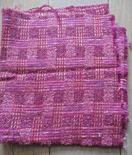 Pink checked fabric for sale  BASINGSTOKE