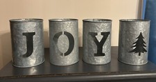 Galvanized joy candle for sale  Savannah