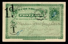 Newfoundland 1896 postal for sale  COLWYN BAY