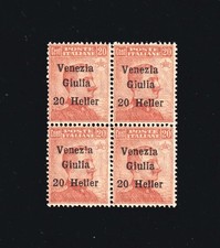 Venezia Julia 1918 - Quartina 20 Heller - nr 31 czysty MNH na sprzedaż  Wysyłka do Poland