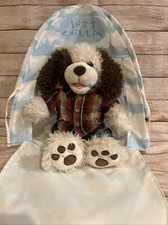Lote de tenda Build A Bear BABW marrom e branco cachorro filhote de pelúcia vestido com iglu, usado comprar usado  Enviando para Brazil