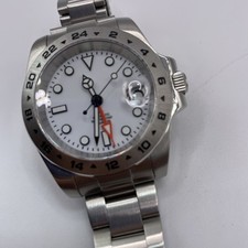 Relógio GMT branco polar personalizado automático 40mm movimento NH34 vendedor dos EUA! comprar usado  Enviando para Brazil