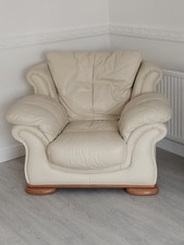 Leather sofa suite for sale  MAESTEG