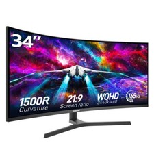 Monitor para jogos curvo ultrawide Gawfolk 34 polegadas, tela de PC 1500R 165hz UWQHD... comprar usado  Enviando para Brazil