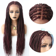Perucas femininas leves trançadas de renda amarradas à mão cabelo longo 34" comprar usado  Enviando para Brazil