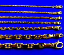 Colar de corrente de ouro amarelo 14K sólido rolo cabo elo real 1,5 mm-7,5 mm 16"-30" comprar usado  Enviando para Brazil