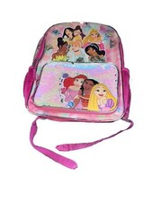 Mochila de lantejoulas infantil princesa Disney levemente usada rosa Bela Jasmim Ariel comprar usado  Enviando para Brazil