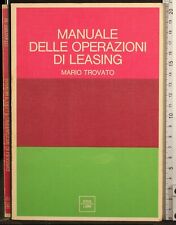 MANUALE DELLE OPERAZIONI DI LEASING. MARIO TROVATO. ETAS. na sprzedaż  Wysyłka do Poland