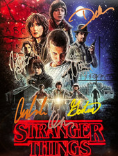 STRANGER THINGS Cast x6 Singed 8x10 cali Oryginalne autentyczne autografy z/COA na sprzedaż  Wysyłka do Poland