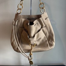 See By Chloé Tony Bolsa Balde de Camurça e Couro Marrom com Alça de Anel de Ouro - Usado comprar usado  Enviando para Brazil