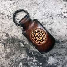 Usado, Chaveiro de couro feito à mão com símbolo Royal Enfield. 1EA comprar usado  Enviando para Brazil