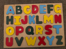 Wooden alphabet puzzle for sale  Corning