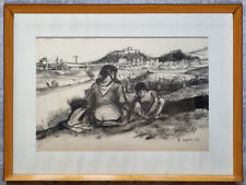 Disegno carboncino maternità usato  Italia