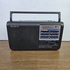 Rádio meteorológico portátil Sony ICF-36 4 bandas TV AM FM rádio preto TVh, TVl comprar usado  Enviando para Brazil