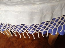 Tischdecke fransen farbe gebraucht kaufen  Hatten
