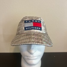 Usado, Boné vintage Tommy Hilfiger StrapBack painel metálico anos 90 EUA prata comprar usado  Enviando para Brazil