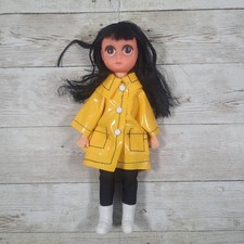 Capa de chuva amarela original vintage anos 60 Susie Slicker olhos tristes etiqueta faltando comprar usado  Enviando para Brazil