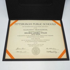Allegheny High School Diploma 1940 Pittsburgh PA comprar usado  Enviando para Brazil