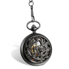 Pingente de relógio de bolso mecânico exclusivo Phoenix and Dragon Skeleton corda manual comprar usado  Enviando para Brazil