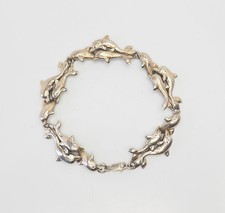 Pulseira vintage de prata esterlina para golfinhos nadadores vida marinha comprar usado  Enviando para Brazil
