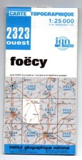 Carte ign foecy d'occasion  Vailly-sur-Sauldre